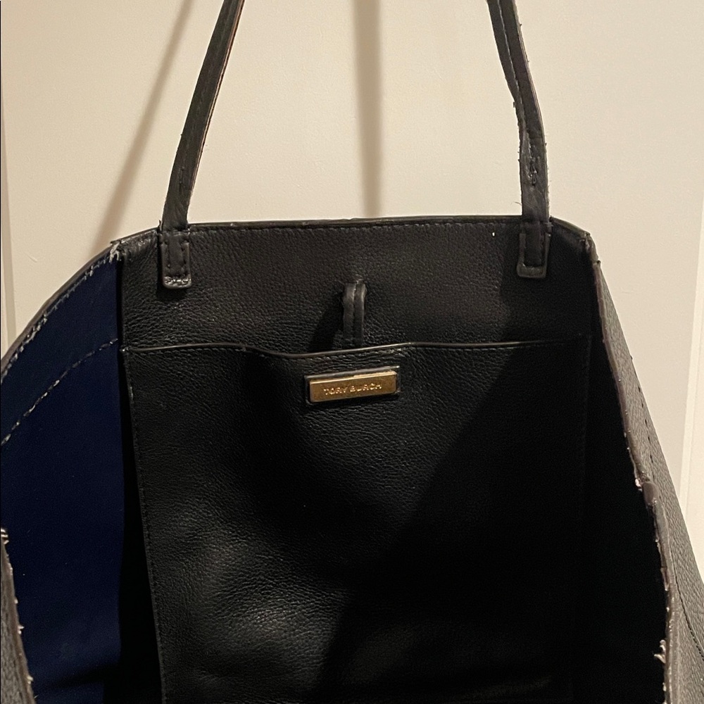 Tory Burch Black Leather Tote - Picture 4 of 5